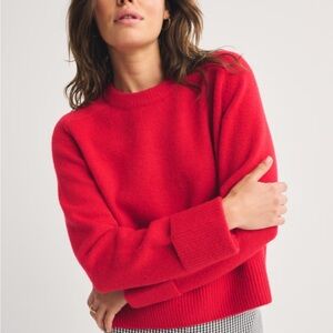 Abercrombie & Fitch Red Madeline Crew Neck Sweater Size S
